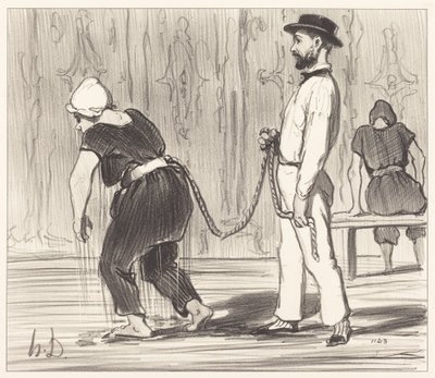 Madame Rabourdeau har sin første leksjon av Honoré Daumier