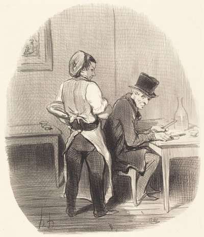 Men, sir, jeg forsikrer deg om at det er... kalvekjøtt! av Honoré Daumier