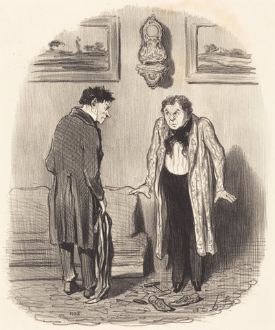 Men når jeg sier at jeg ikke kan bevege føttene... av Honoré Daumier