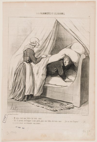 Herre, det er et brev for tre cent... av Honoré Daumier