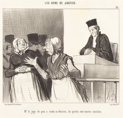 Herr Fredsdommer har avsagt sin avgjørelse... av Honoré Daumier