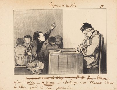 Herre... så plagsomt det er å ha kolikk når... av Honoré Daumier