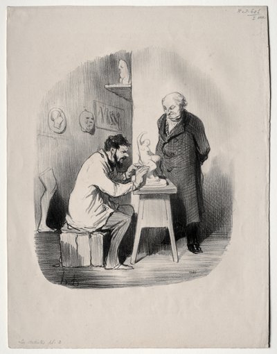 The Artists, plate 2: Du må modellere meg på denne måten en dag av Honoré Daumier