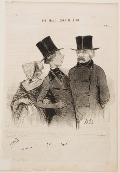 Oops... Pappa!... av Honoré Daumier