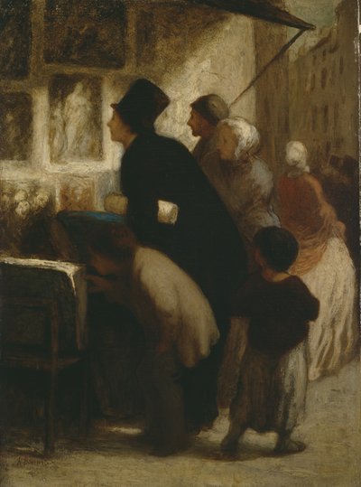 Utenfor trykket? Selgers butikk, ca. 1860-1863 av Honoré Daumier