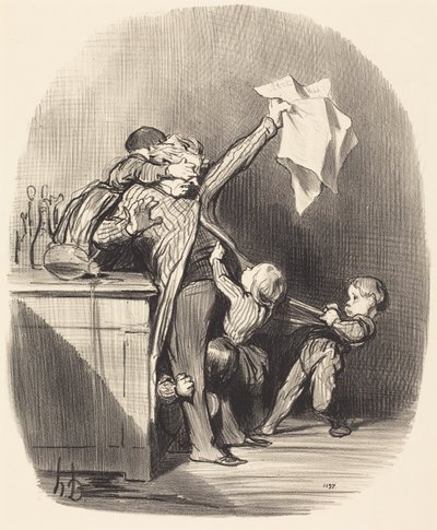 Farskapets gleder av Honoré Daumier