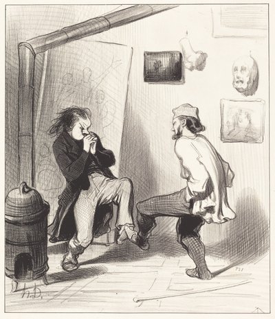 Da vi brente hans siste staffeli! av Honoré Daumier