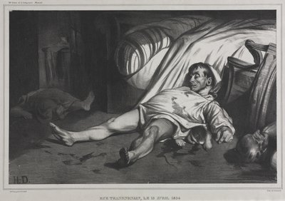 Rue Transnonain, 15. april 1834 av Honoré Daumier