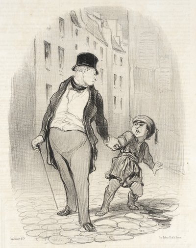 Hvis du ikke kommer raskere enn det til skolen av Honoré Daumier