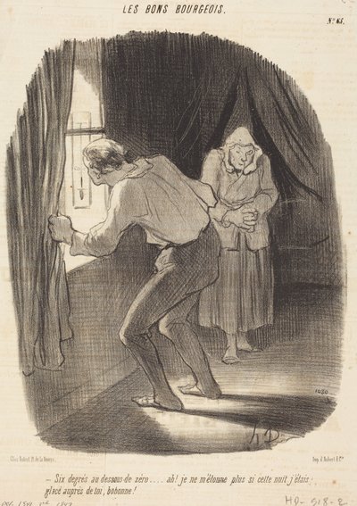 Seks grader under null... av Honoré Daumier