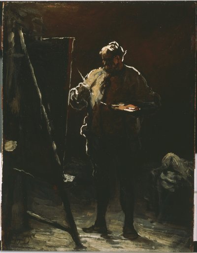 Maleren på sitt staffeli av Honoré Daumier