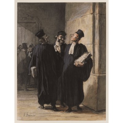 Tre advokater i samtale av Honoré Daumier