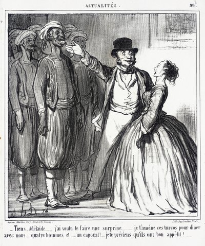 Se, Adélaïde... jeg ville overraske deg... av Honoré Daumier