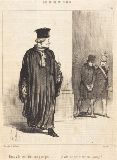 Se, kanskje en kunde av Honoré Daumier