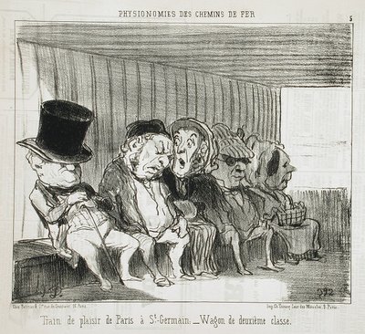 Lysttog fra Paris til Saint-Germain... av Honoré Daumier
