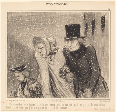 Du plager meg, min kone!... her er en time... av Honoré Daumier