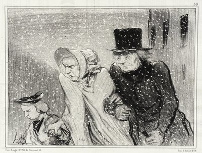 Du plager meg, min kone!... Det har holdt på i en time... av Honoré Daumier
