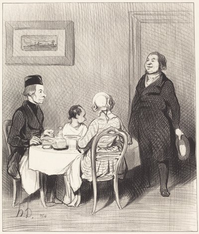 En venn er en krokodille... av Honoré Daumier