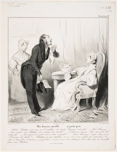 En følsom mann (Caricaturana 43) av Honoré Daumier