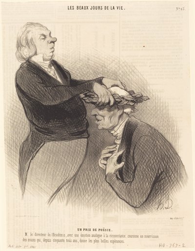 En poesipris av Honoré Daumier