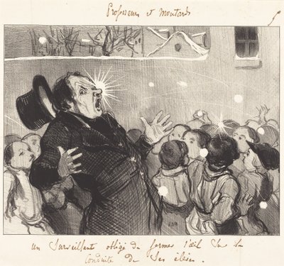 En veileder tvunget til å lukke øynene... av Honoré Daumier