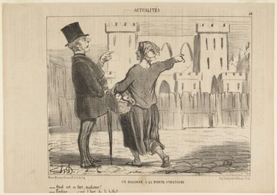 En dialog ved Pointe St. Eustache av Honoré Daumier
