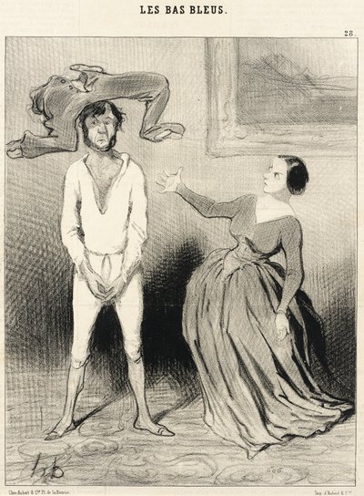 En kvinne som meg... sy i en knapp?... av Honoré Daumier