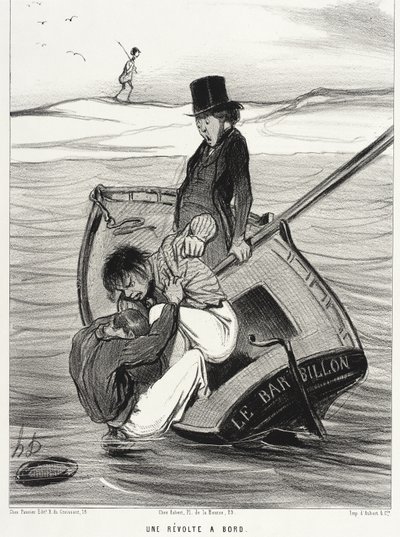 Et opprør om bord av Honoré Daumier