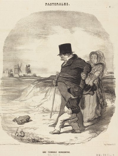 Et fryktelig møte av Honoré Daumier