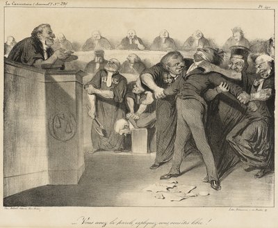Dere har ordet, forklar dere, dere er frie! av Honoré Daumier