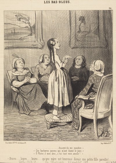 ...selv om de skulle forbanne meg. Disse barbariske foreldrene... av Honoré Daumier
