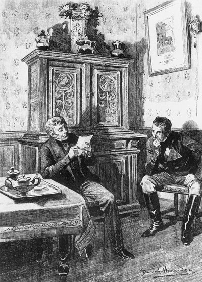 Illustrasjon av Daniel Hernandez (1856-1932) for Country Doctor, roman av Honore de Balzac (1799-1850) fra flerbindssamling med tittelen Human Comedy, utgitt i 1902, Paris av Honore de Balzac