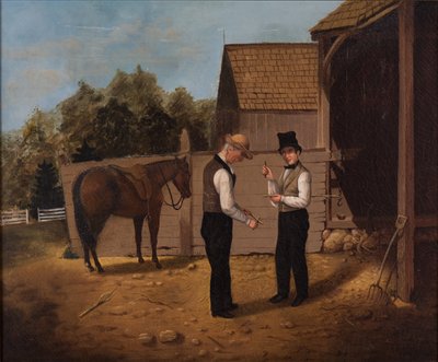 Forhandling om en hest, 1850-1855 av Horace Bundy