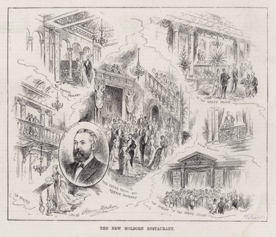 The New Holborn Restaurant (gravering) av Horace Morehen