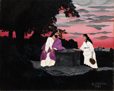 Kristus og kvinnen i Samaria av Horace Pippin