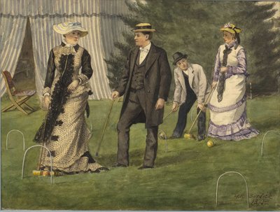 Krokketspillet, 1875. av Horace Robbin Burdick