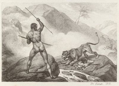 Afrikansk jeger av Emile Jean Horace Vernet