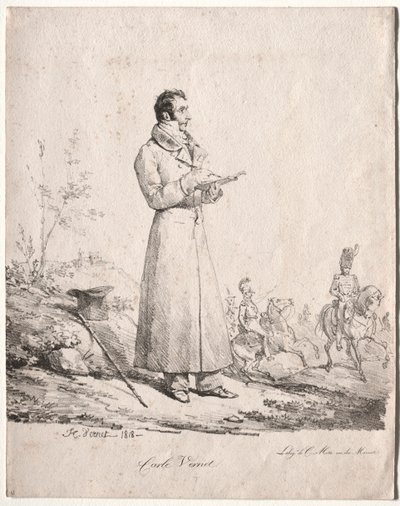 Antoine Charles Horace Vernet, kalt Carle. av Emile Jean Horace Vernet