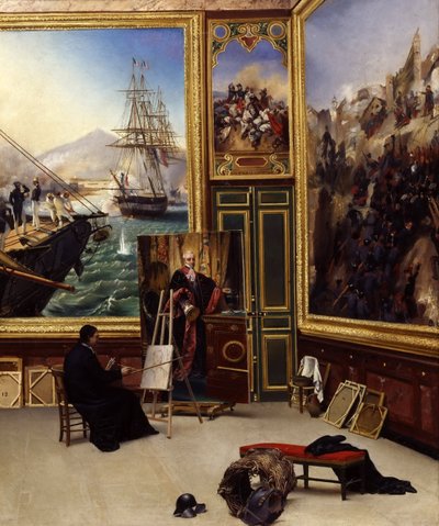 Bror Philippe kopierer portrettet av Marquis de Fontanes i Versailles-museet av Emile Jean Horace Vernet