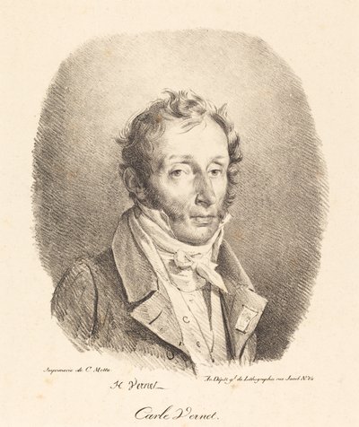 Bust of Carle Vernet av Emile Jean Horace Vernet