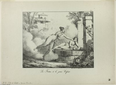 Fortune og det lille barnet av Emile Jean Horace Vernet