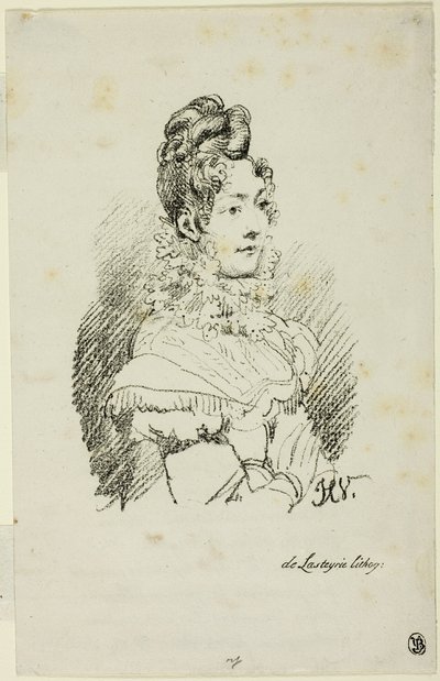 Portrett av Madame Perregaux av Emile Jean Horace Vernet