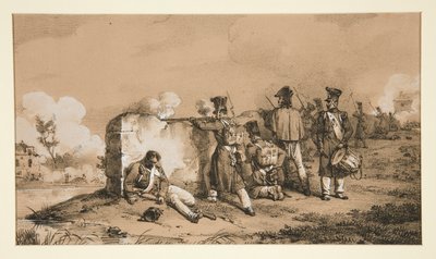 Soldater i trefninger av Emile Jean Horace Vernet
