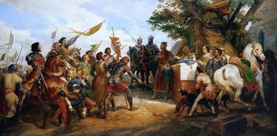 Slaget ved Bouvines 27. juli 1214 av Emile Jean Horace Vernet