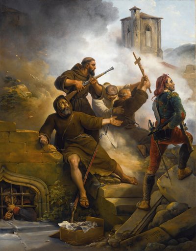 Den første beleiringen av Zaragoza, 1819. av Emile Jean Horace Vernet