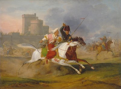 Turk og kosakk, 1809 av Emile Jean Horace Vernet
