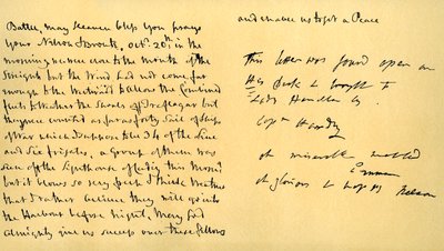 Brev fra Lord Horatio Nelson til Lady Emma Hamilton, 19. oktober 1805 av Horatio Nelson