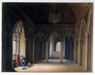 The Knights Departure (akvarell) av Hortense de Beauharnais