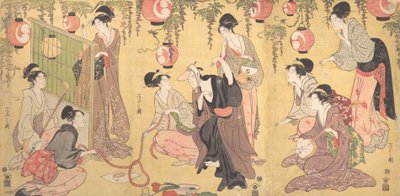 En parodi på Yuranosuke i Pleasure Quarters, ca. 1797. av Hosoda Eishi