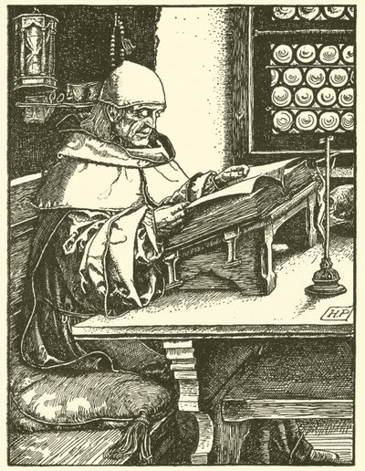Fra Otto Of The Silver Hand (gravering) av Howard (after) Pyle